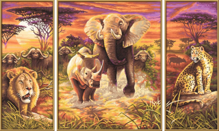 Afrika - Az 5 legnagyobb (50 x 80 cm)